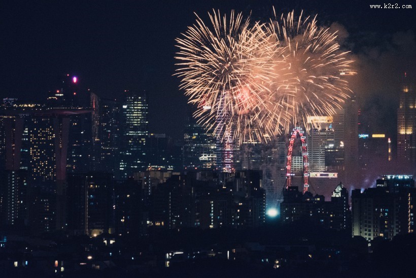 绚烂的烟花图片