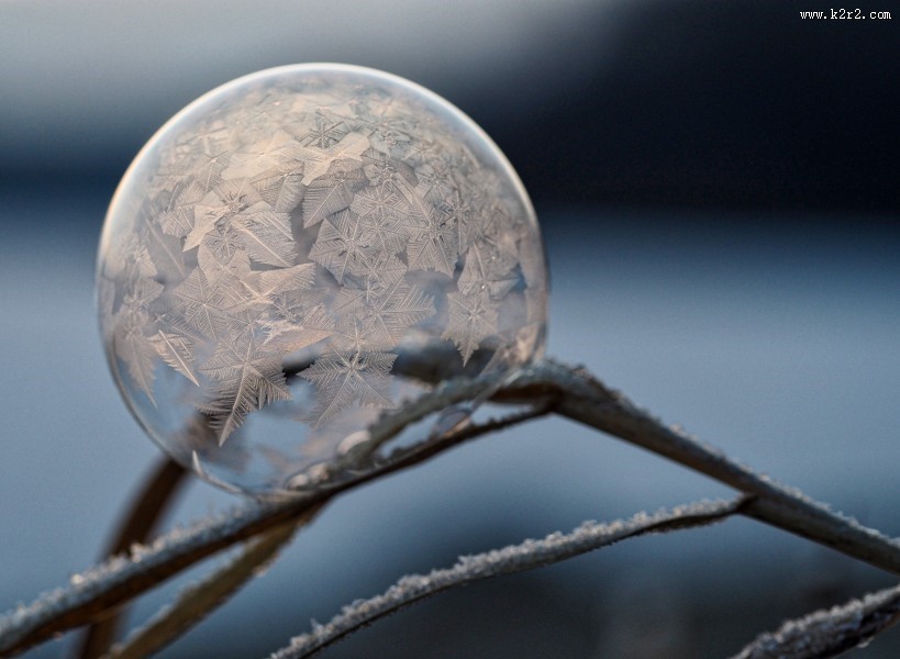 冰冻气泡高清图片