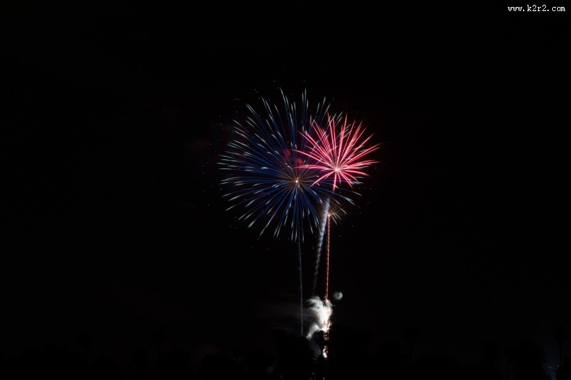 彩色烟花图片