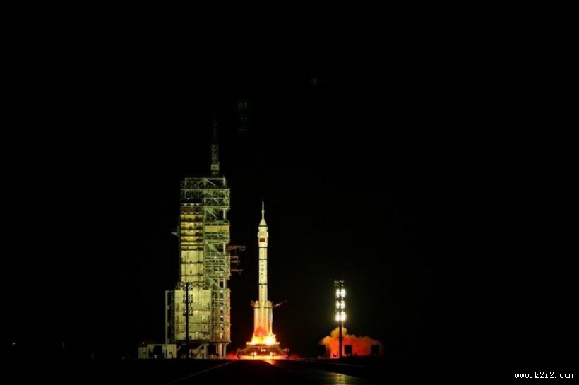 神州七号发射图片