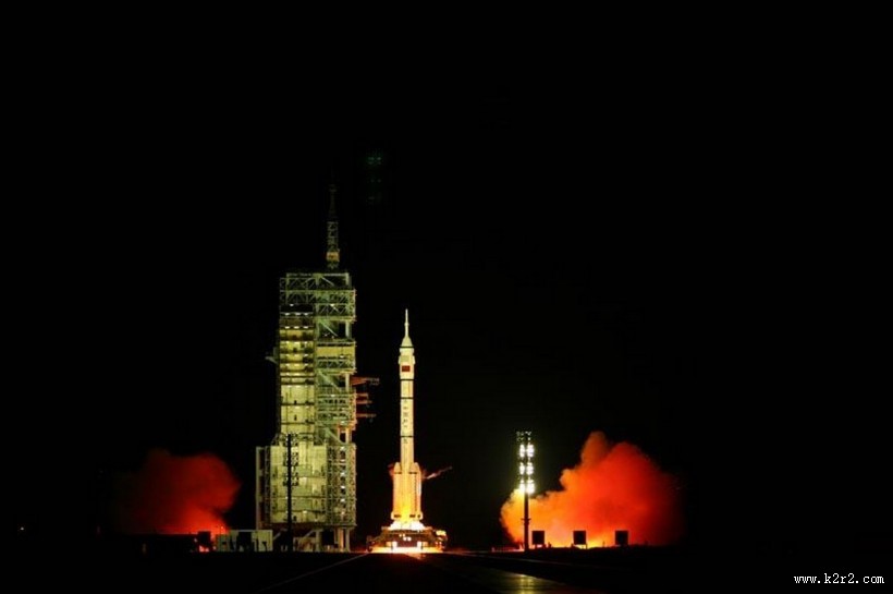 神州七号发射图片