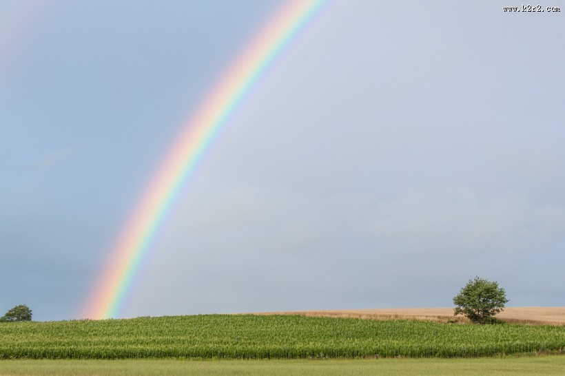 美丽七色的彩虹图片