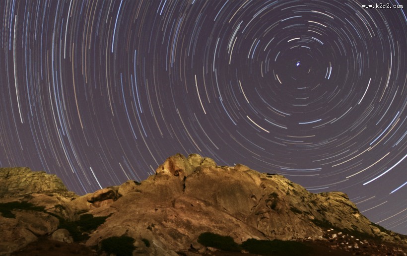 满天星轨自然风景图片