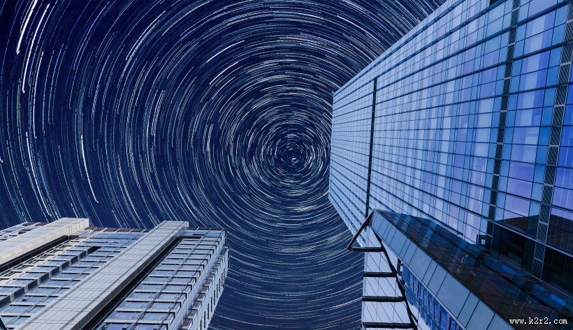 满天星轨自然风景图片