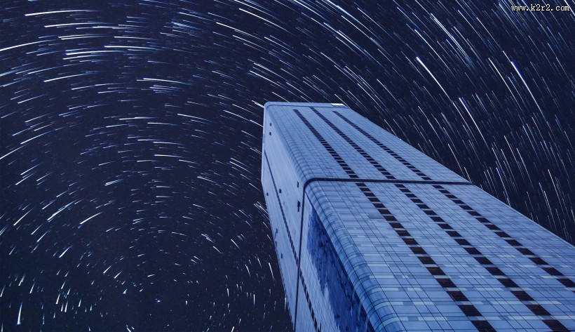 满天星轨自然风景图片