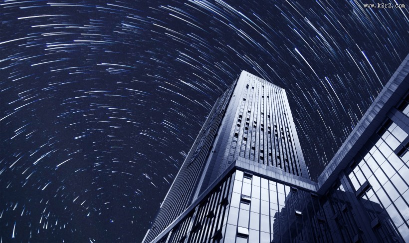 满天星轨自然风景图片