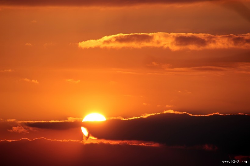 绚丽多彩的天边火烧云图片大全