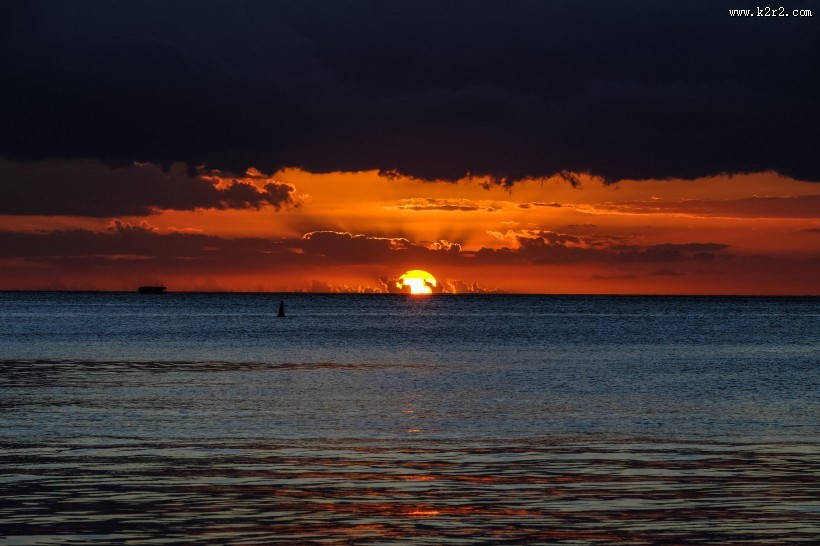 金黄的夕阳图片大全