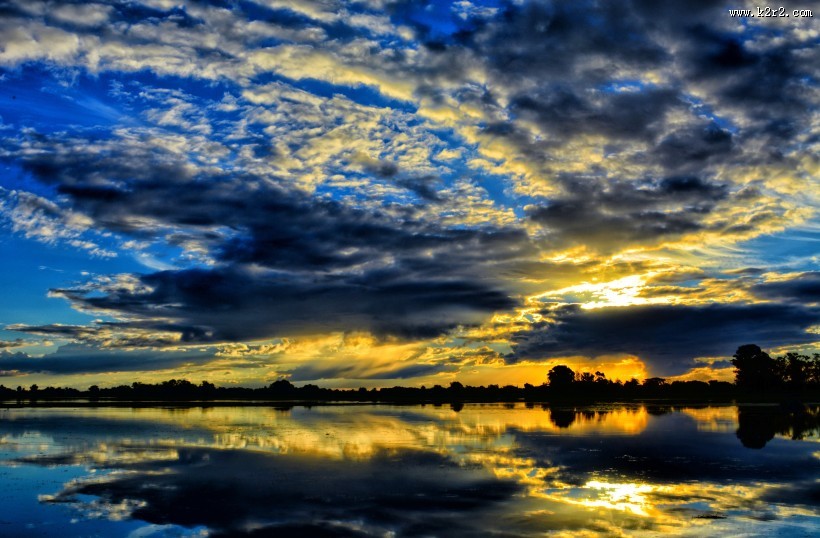 金黄的夕阳图片大全