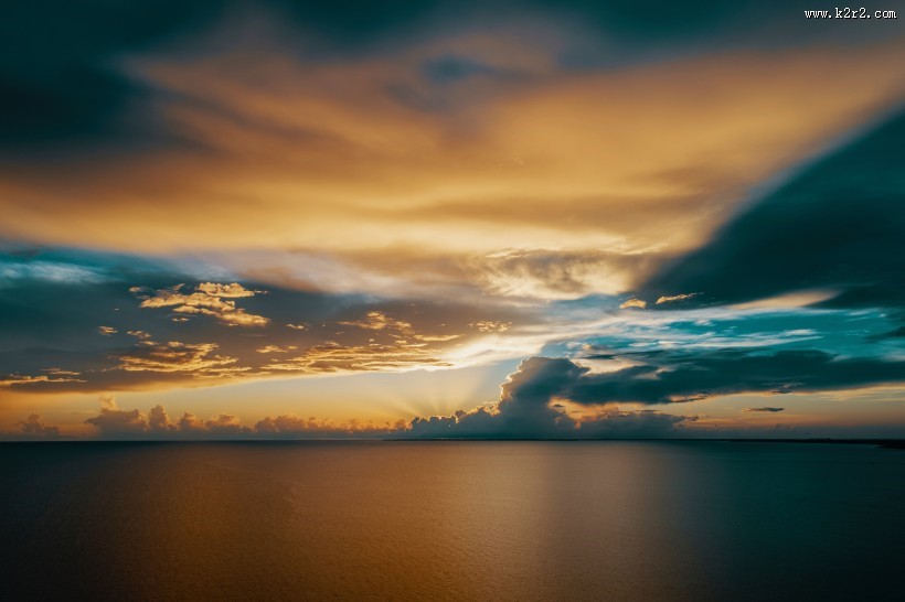 金黄的夕阳图片大全