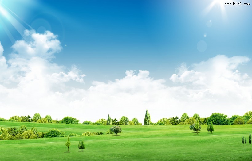 蓝天白云自然风景图片