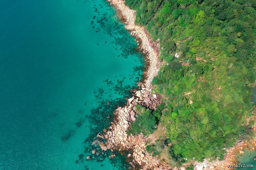 航拍小岛海岸图片大全