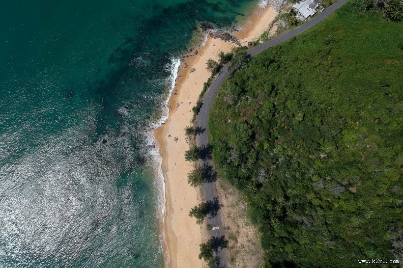航拍小岛海岸图片大全