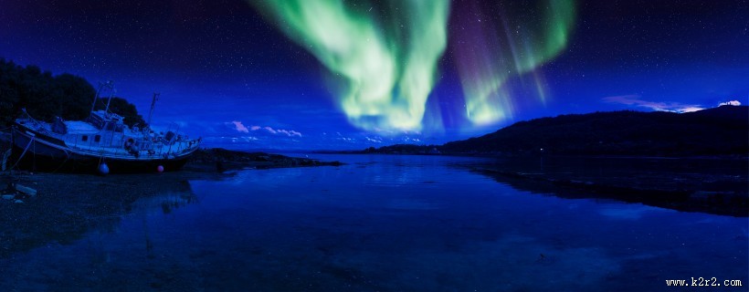 难得一见的极光美景图片