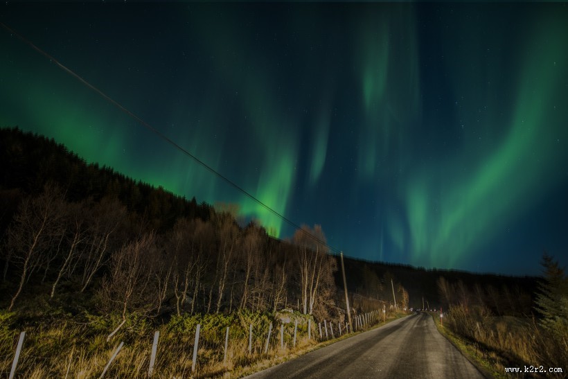 难得一见的极光美景图片
