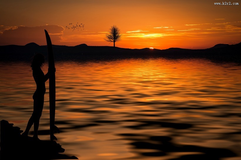 美丽的夕阳风景图片