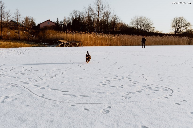 冻结的湖水图片