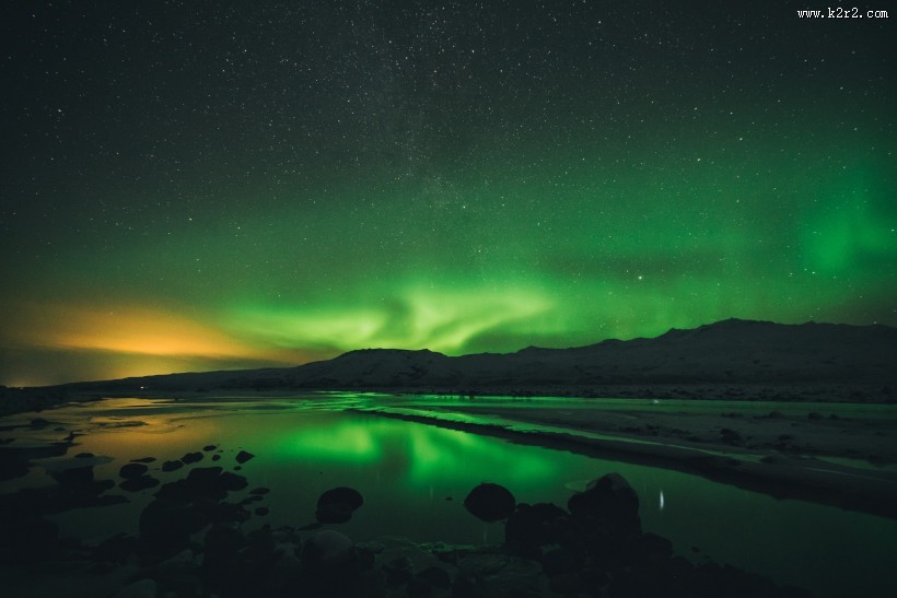 美丽的极光图片