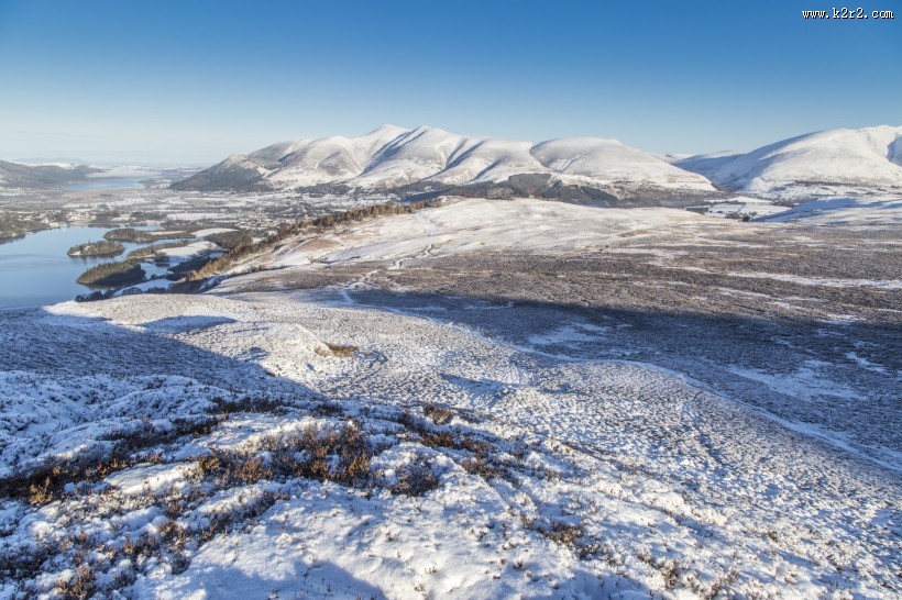 高山冬季冰雪风景图片