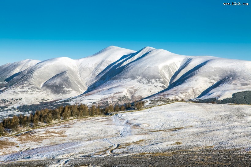 高山冬季冰雪风景图片