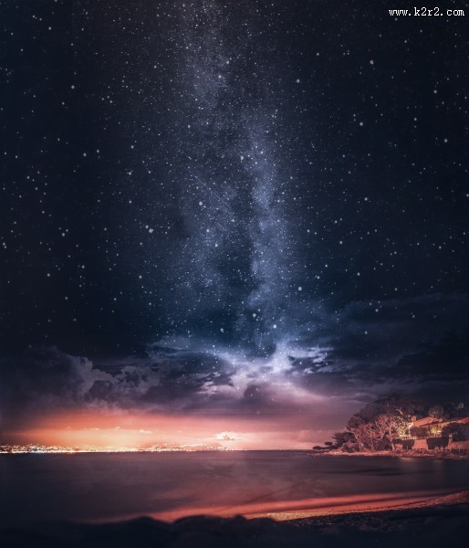 风云变幻的夜空图片大全