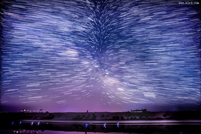 漂亮的星轨星空图片