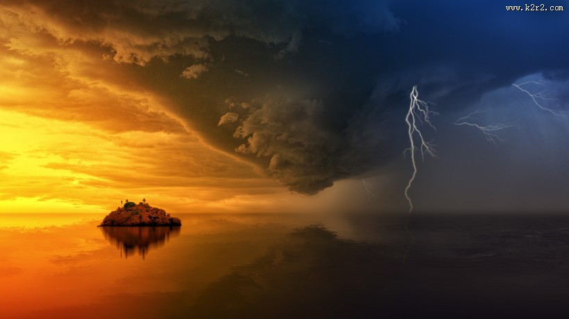 可怕恐怖的闪电图片 自然现象图片