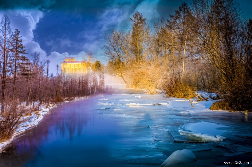 冰天雪地的自然风景图片