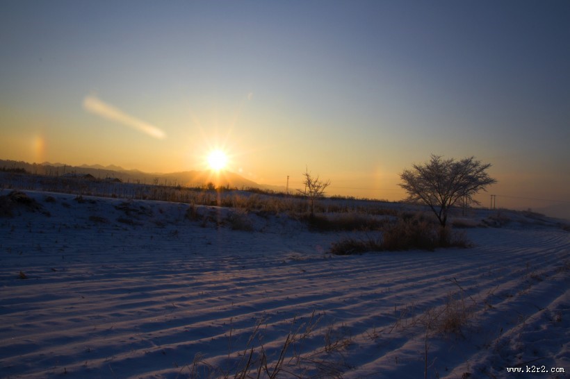 寒冷的冰雪风景图片大全