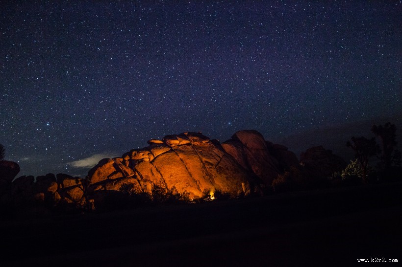 延时拍摄的星空图片
