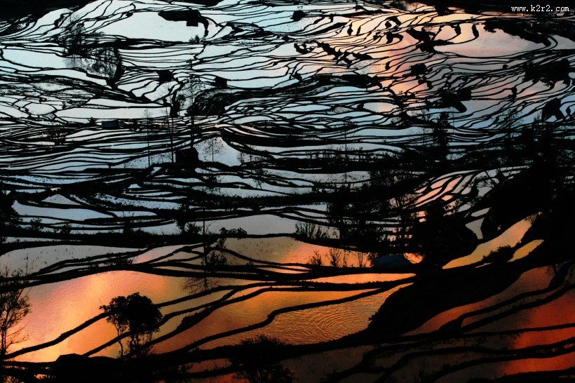 壮观的梯田风光图片