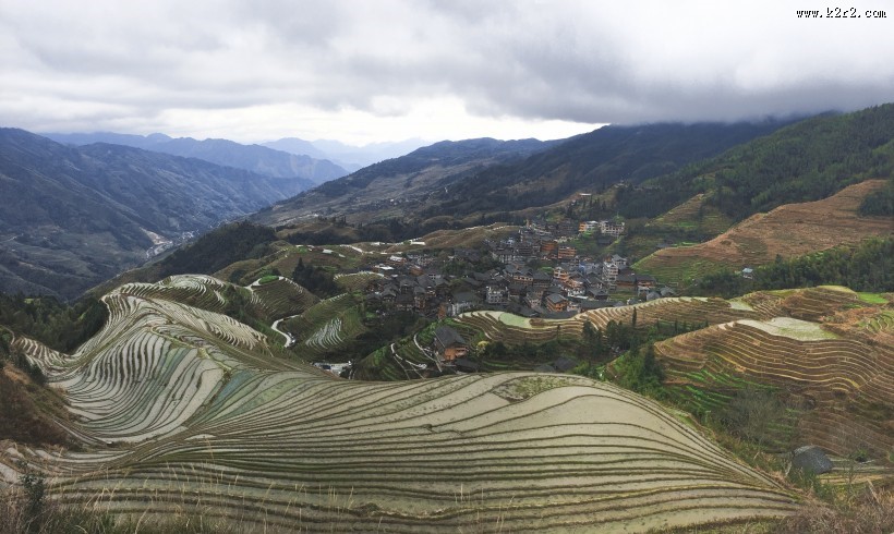 壮观的梯田风光图片