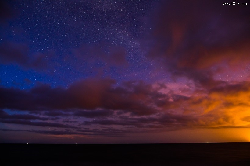 黄昏时天空美景图片