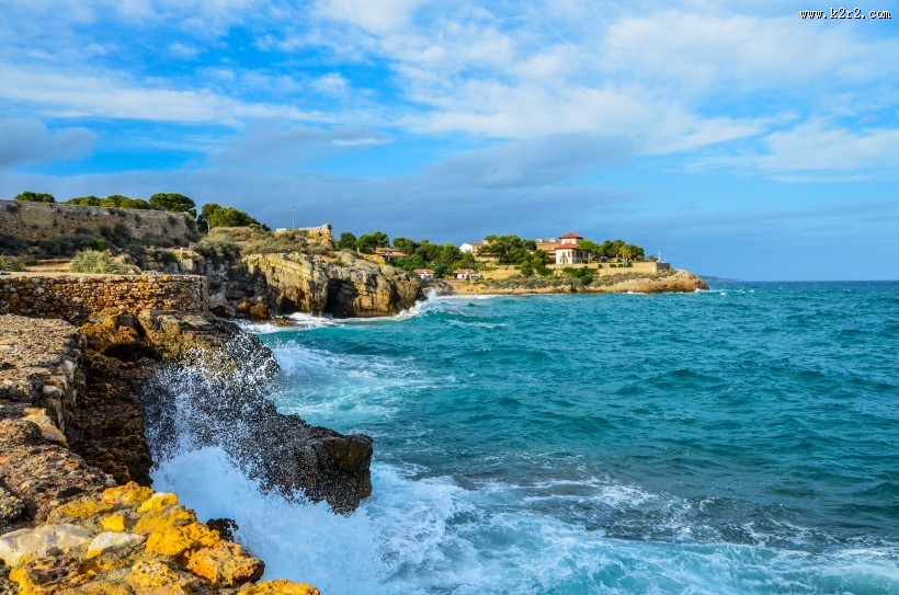 地中海海岸风光图片