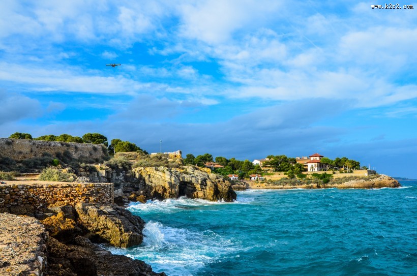 地中海海岸风光图片