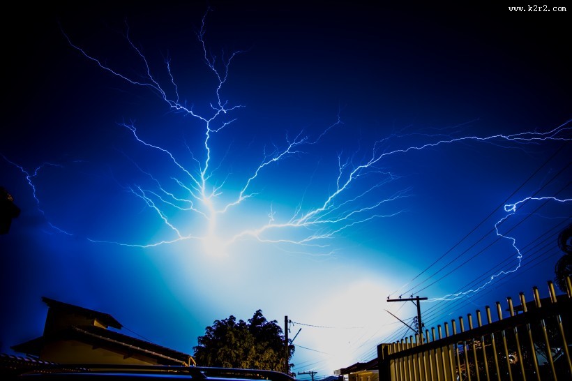天空中的闪电图片大全