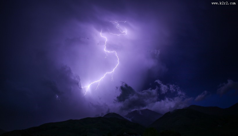 天空中的闪电图片