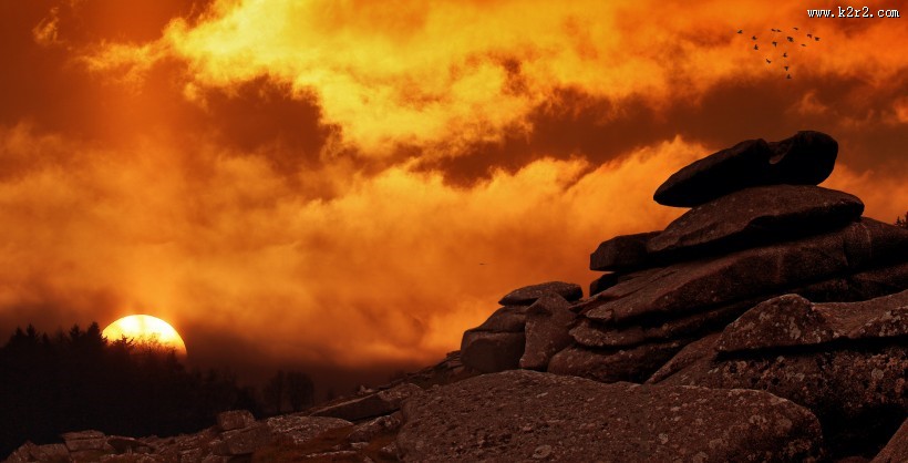 奇特岩石风景图片
