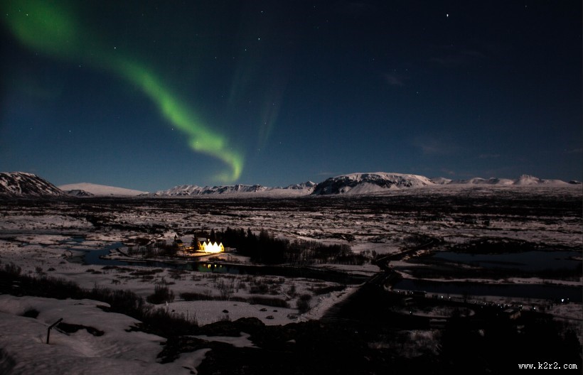 唯美星空 美丽的极光图片