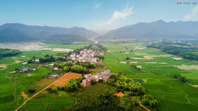 乡村田野风景图片