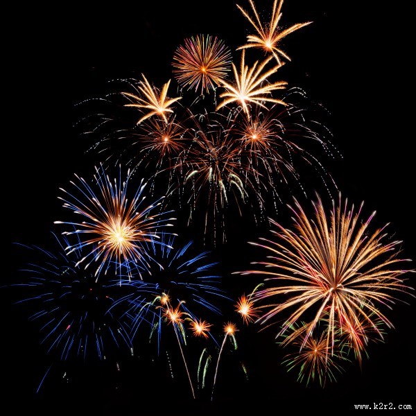 夜空灿烂的烟花图片