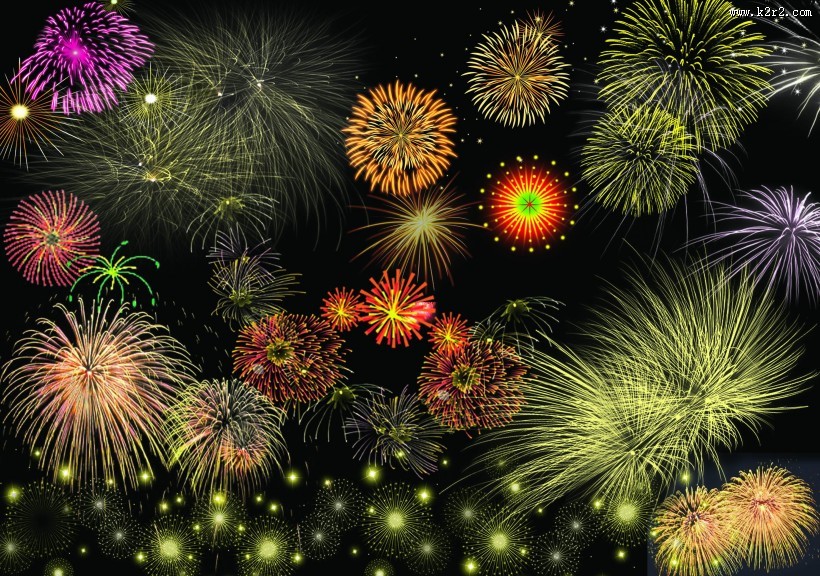 夜空灿烂的烟花图片大全