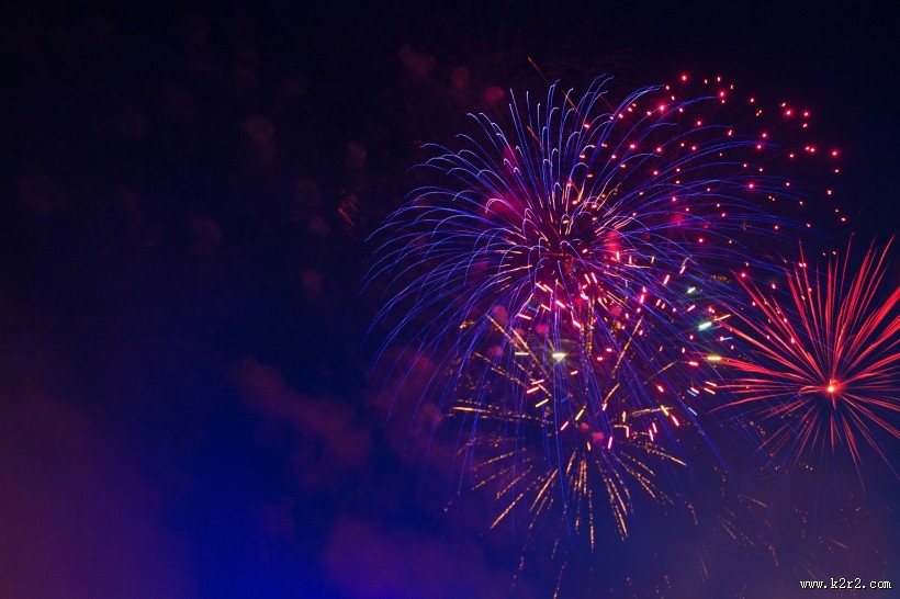 夜空灿烂的烟花图片大全