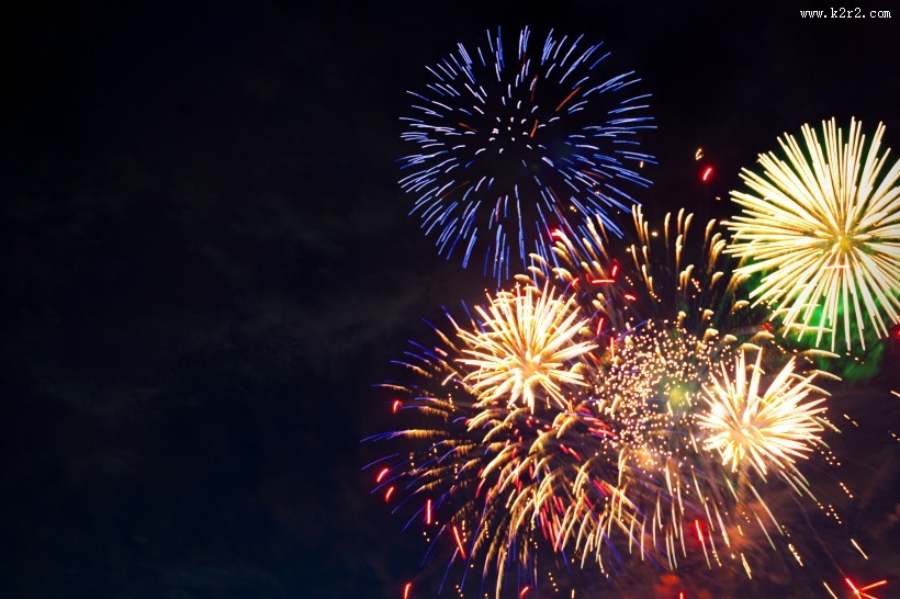 夜空灿烂的烟花图片大全