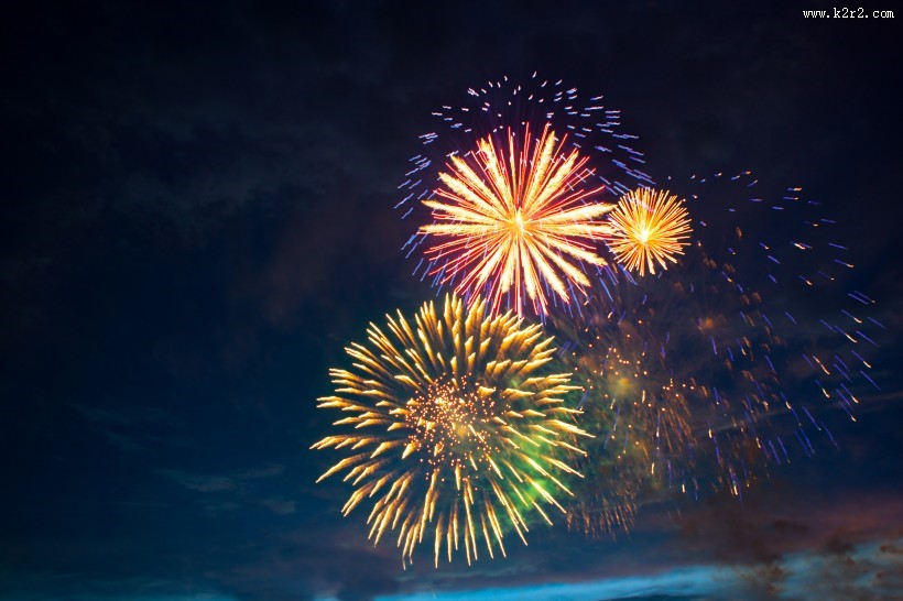 夜空灿烂的烟花图片大全