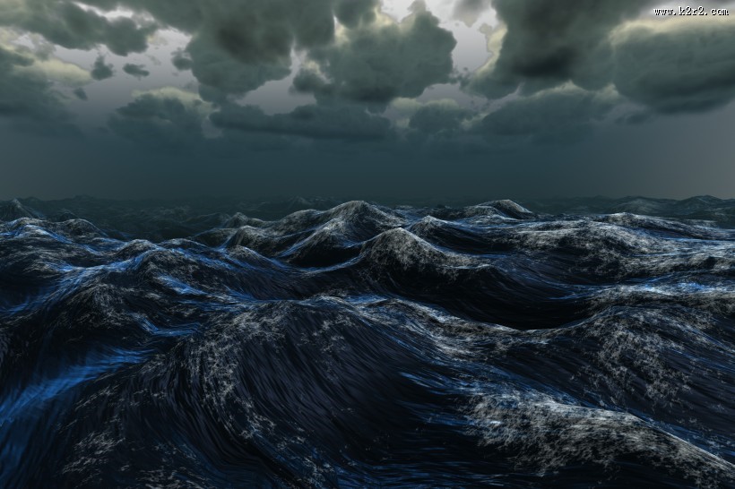 大海上的巨浪图片