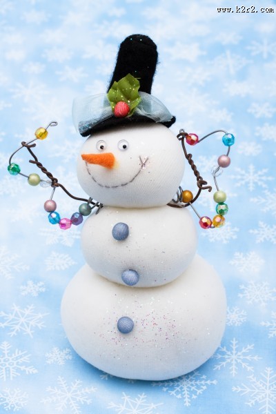 可爱的雪人风景图片