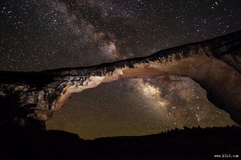 美国犹他州夜空的繁星点点图片