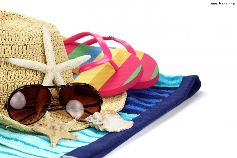 沙滩物品摆放图片大全