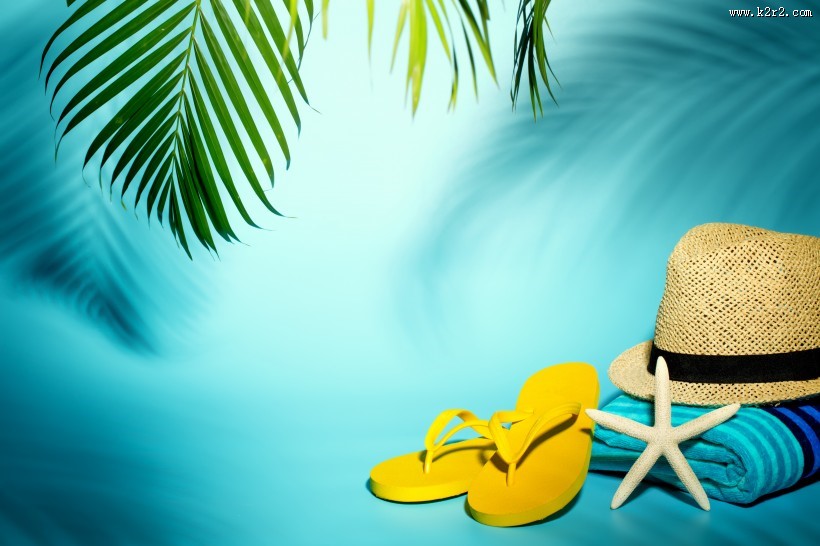 沙滩物品摆放图片大全